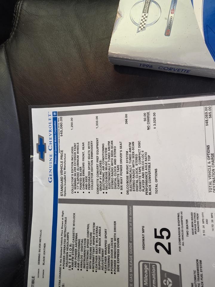 1996 Chevrolet Corvette Collectors Edition Sand Lake NY