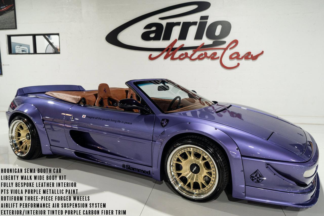 1997 Ferrari F355 Spider Liberty Walk Hoonigan SEMA booth car!  PTS Viola Purple Metallic paint, custom interior AND MORE!!