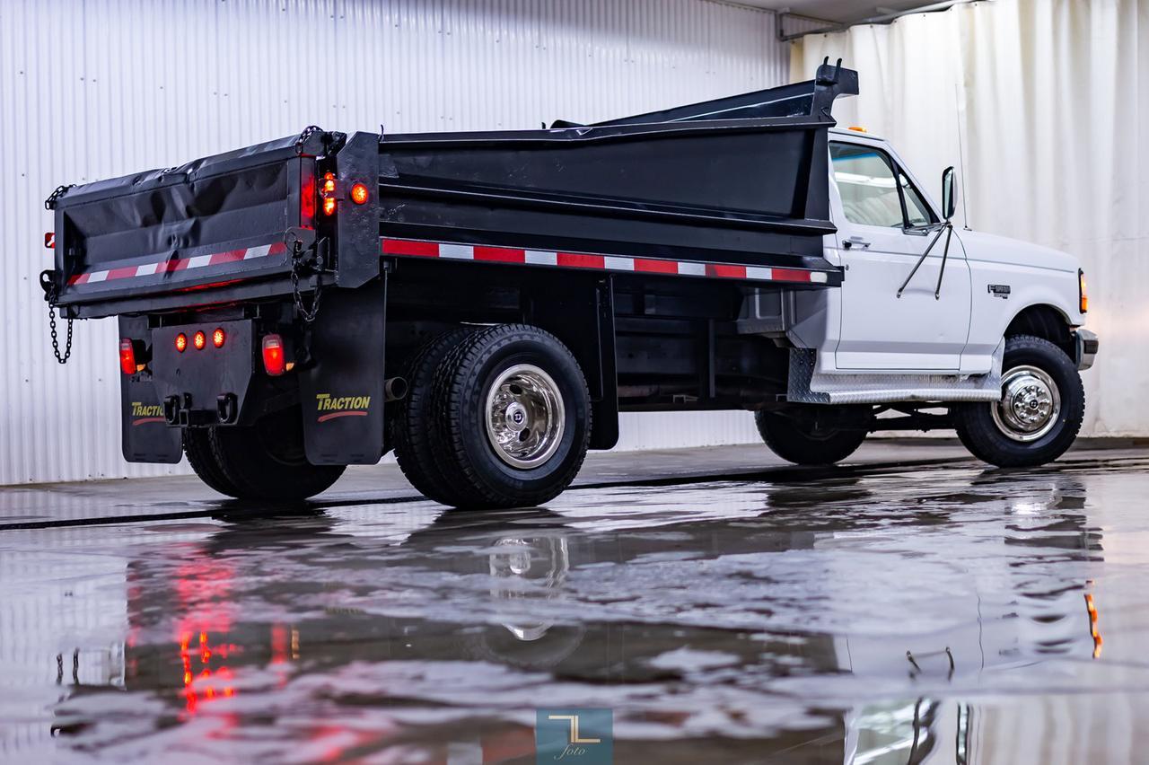 1997 Ford F-450 4x2 Reg Cab XLT Dump Box 7.3L Powerstroke Diesel Red Deer AB