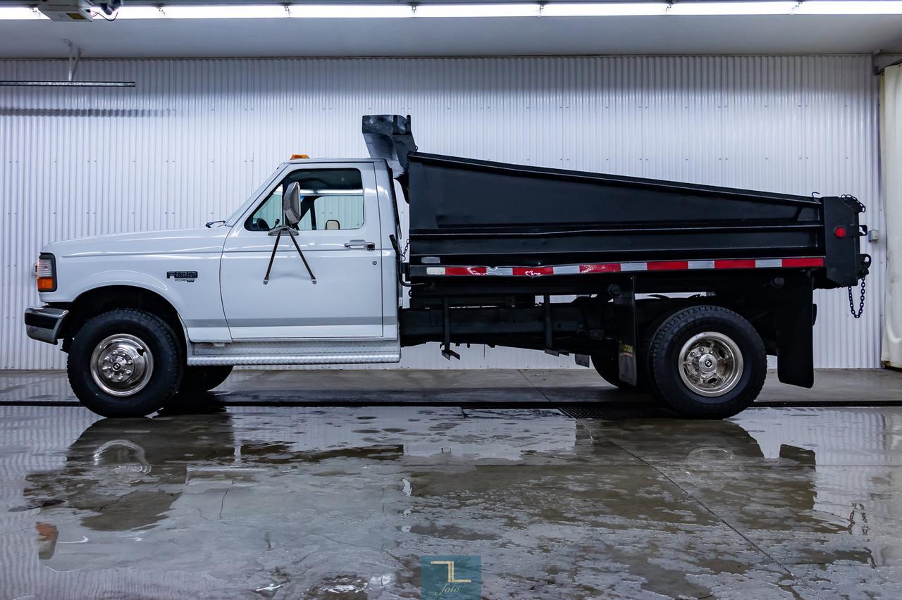 1997 Ford F-450 4x2 Reg Cab XLT Dump Box 7.3L Powerstroke Diesel Red Deer AB
