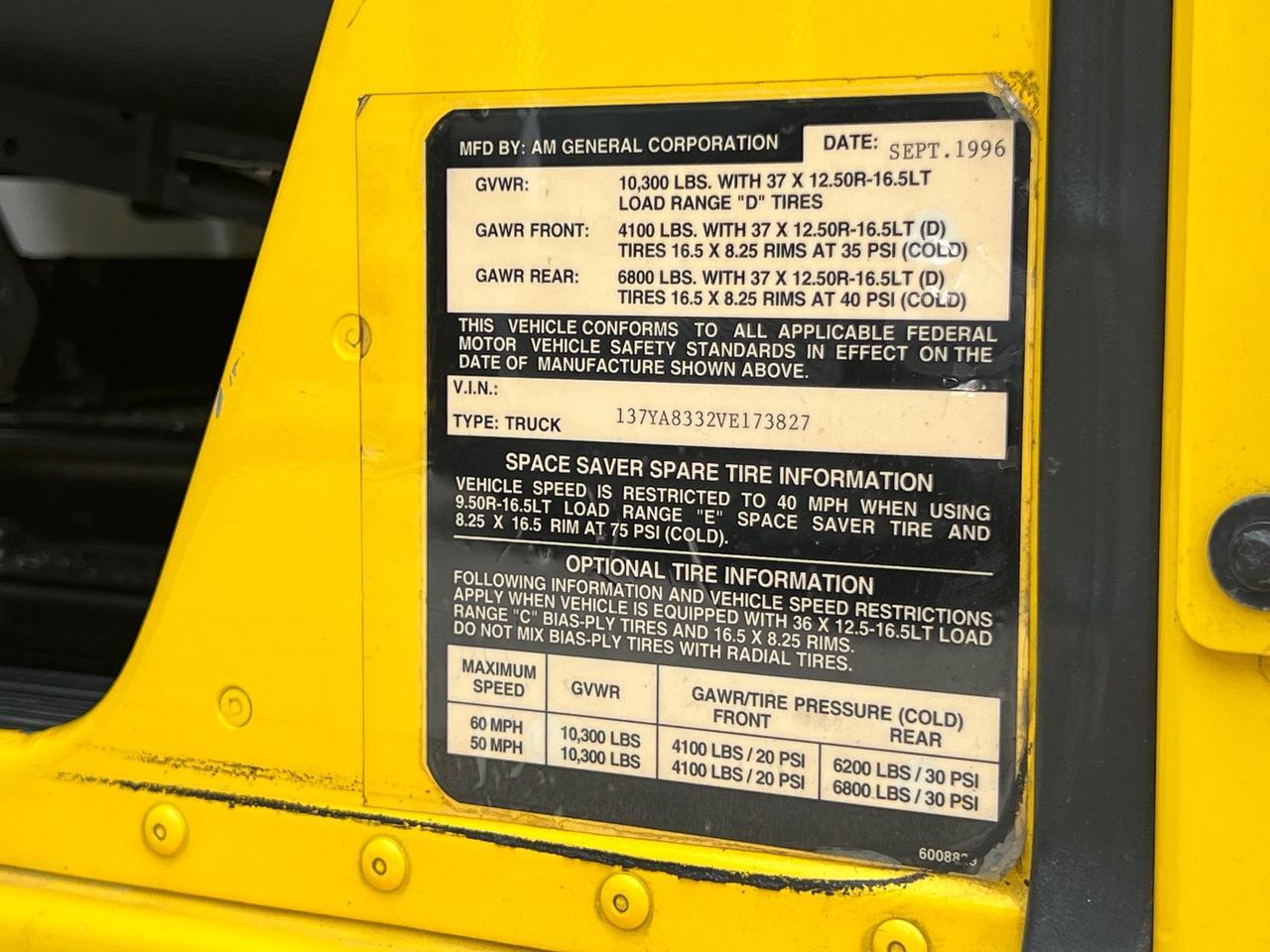 1997 Hummer H1 Hard Top Indianapolis IN