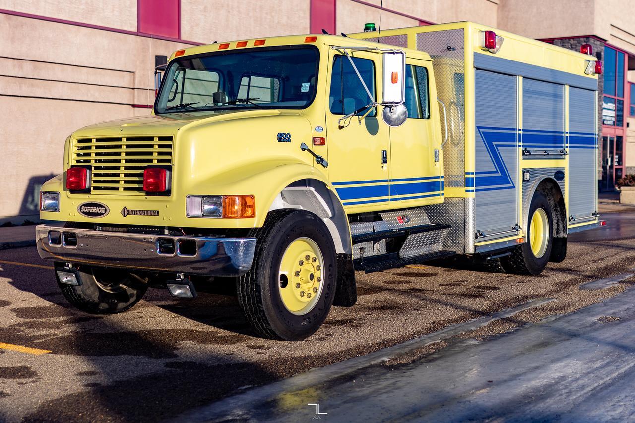 1997 International 4700 Crew Cab Fire Rescue Diesel Red Deer AB
