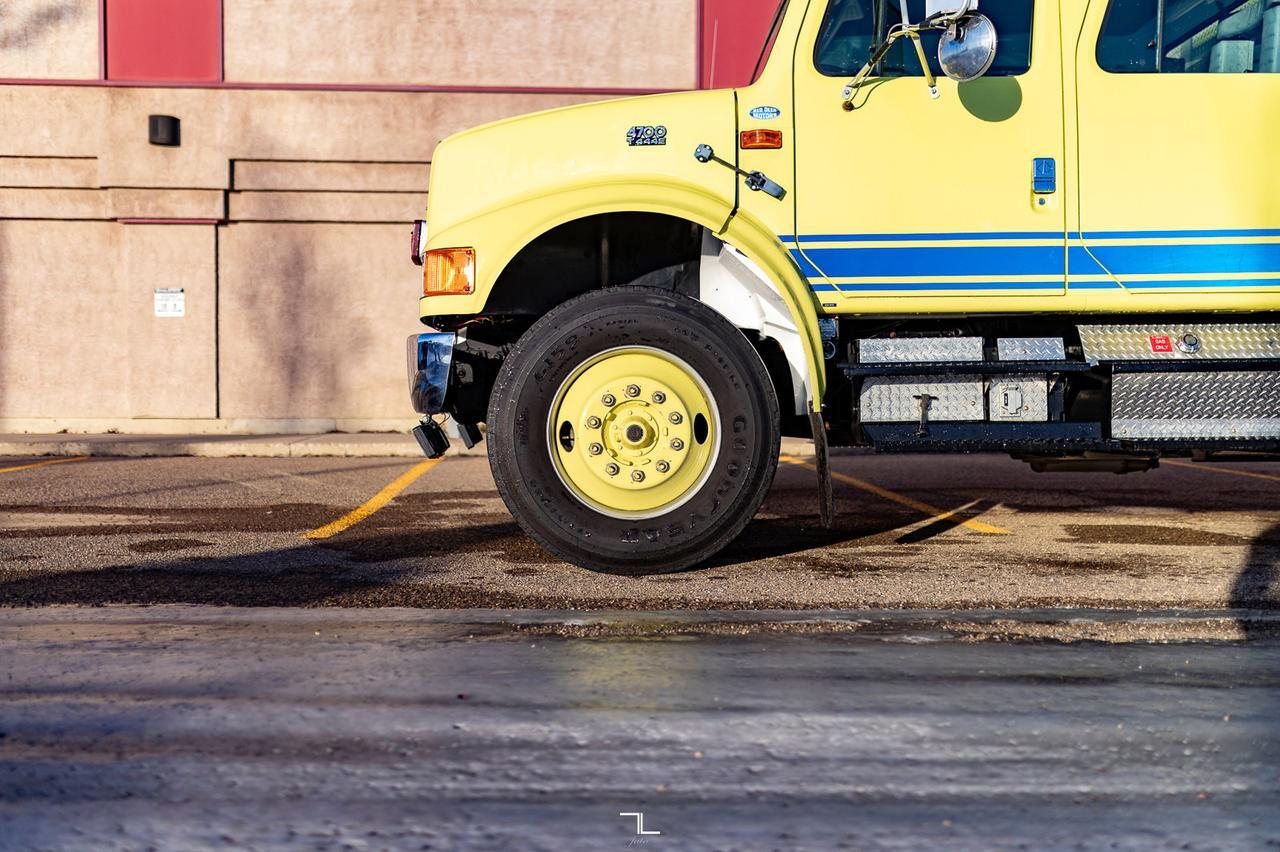 1997 International 4700 Crew Cab Fire Rescue Diesel Red Deer AB