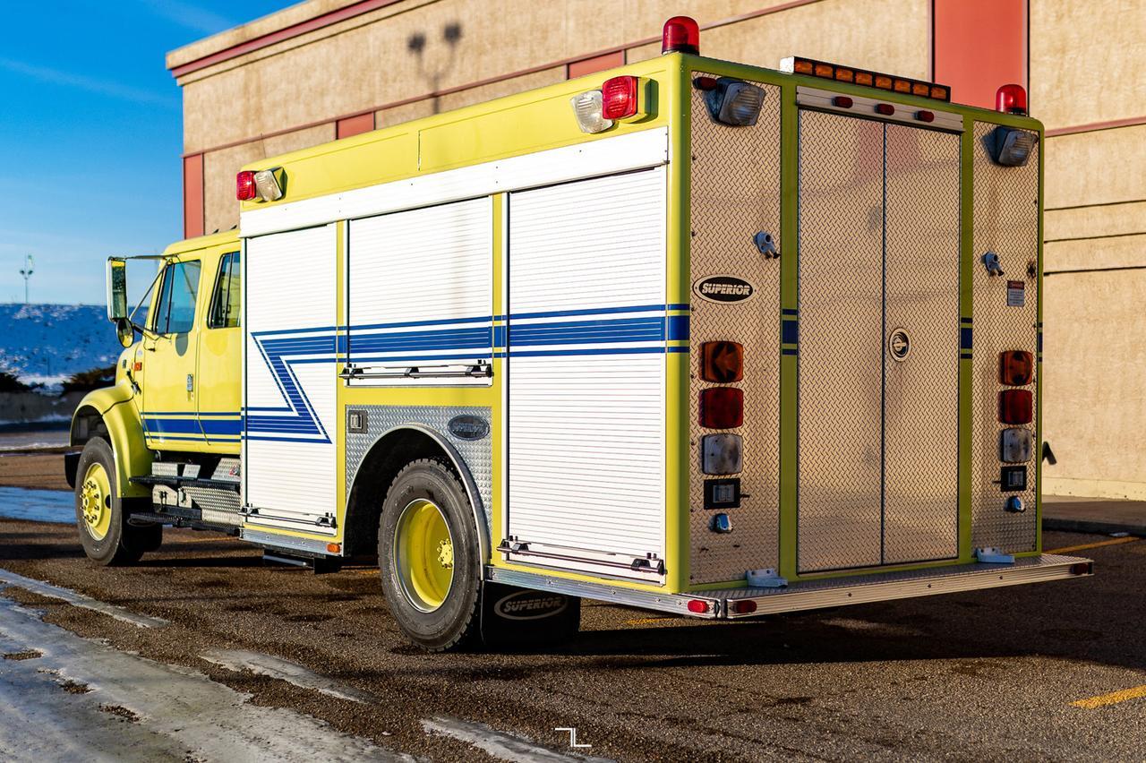 1997 International 4700 Crew Cab Fire Rescue Diesel Red Deer AB