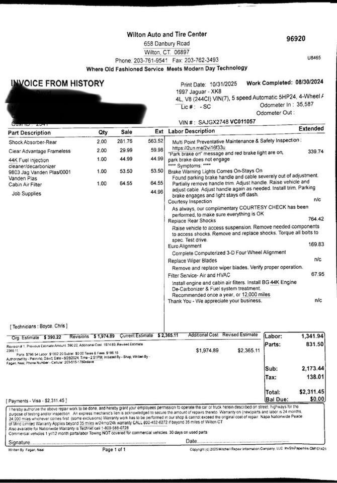 1997 Jaguar XK8 Convertible V8 West Chester PA