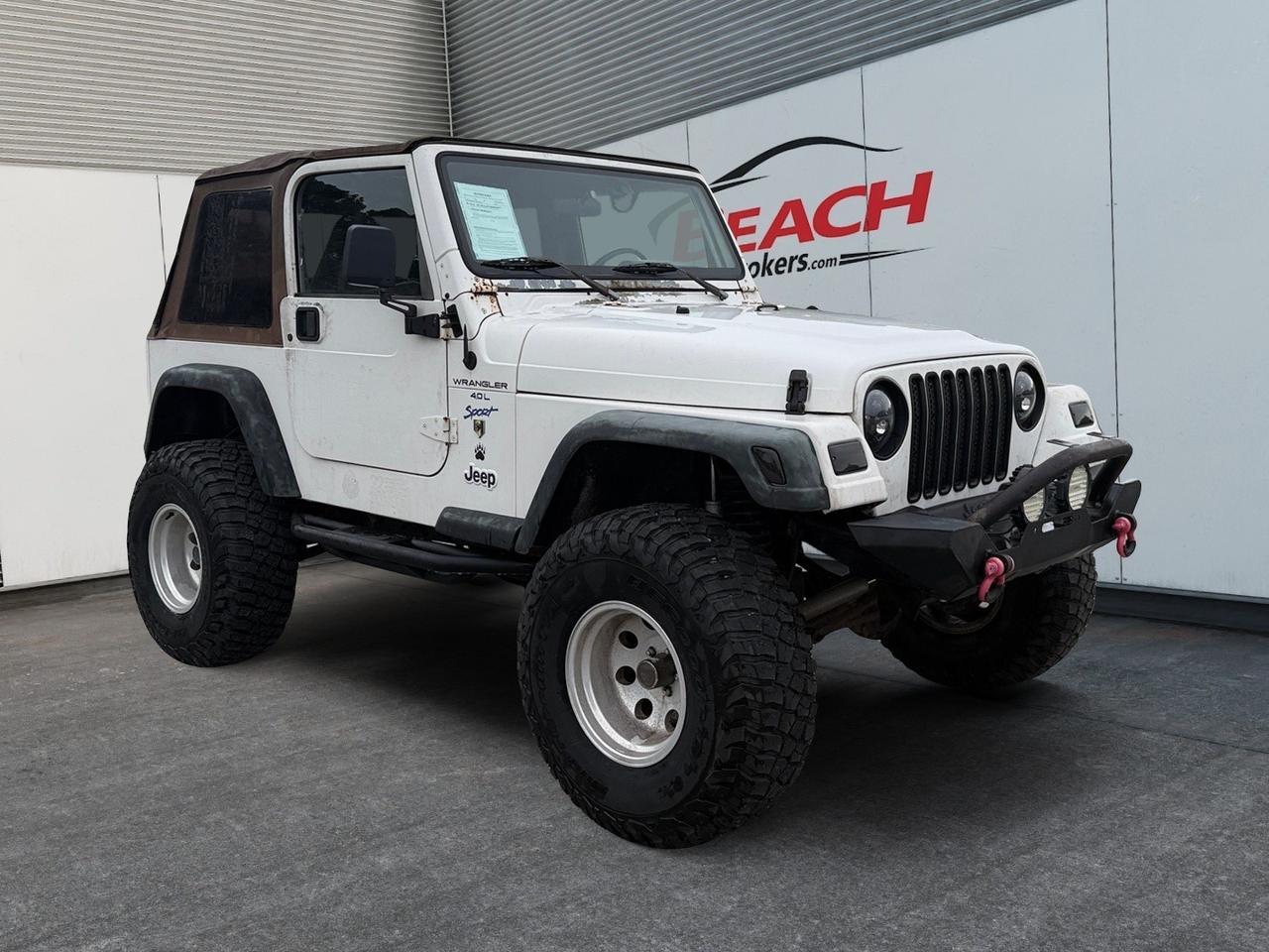 1997 Jeep Wrangler Sport, RED TOW HOOKS, BRUSH GUARD, LIGHT BAR, TOW PACKAGE, FENDER FLARES, LIFTED, 4X4, SOFT TOP, LOW MILES, THIS JEEP IS READY FOR ITS NEXT ADVENTURE, MAKE ITS YOURS TODAY! Norfolk VA