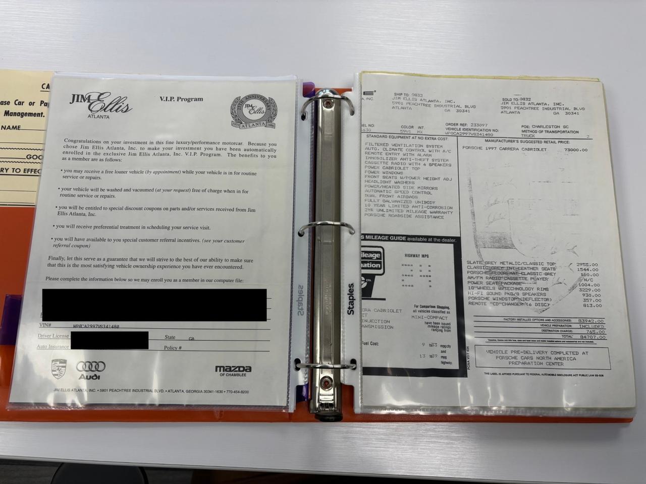 1997 Porsche 911 Carrera 2 Cabriolet