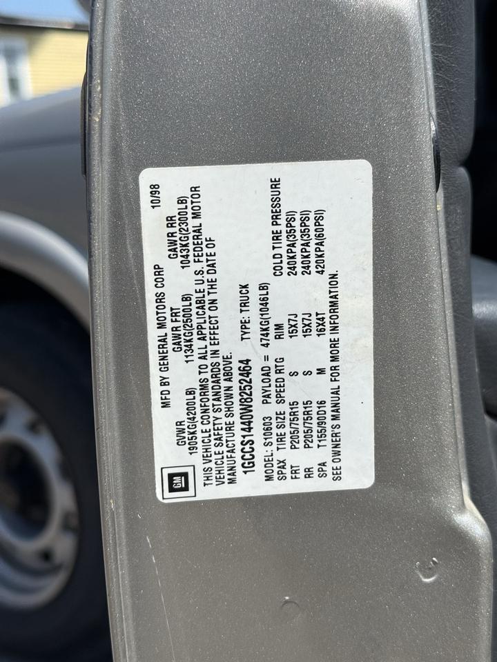 1998 Chevrolet S-10 Base Crestwood KY