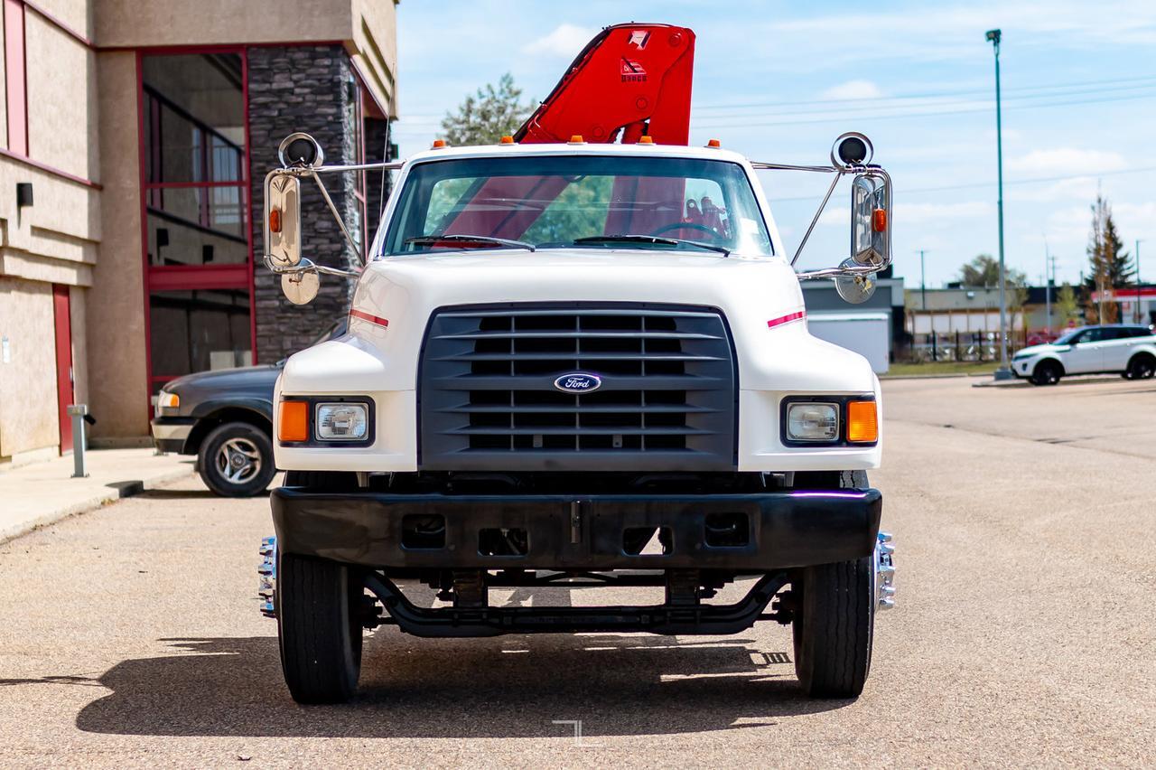 1998 Ford F800 Cab & Chassis Danco 706 Crane Red Deer AB