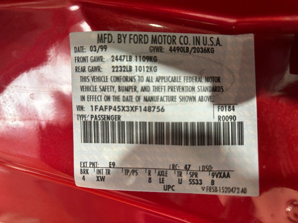 1999 Ford Mustang GT Franklin OH