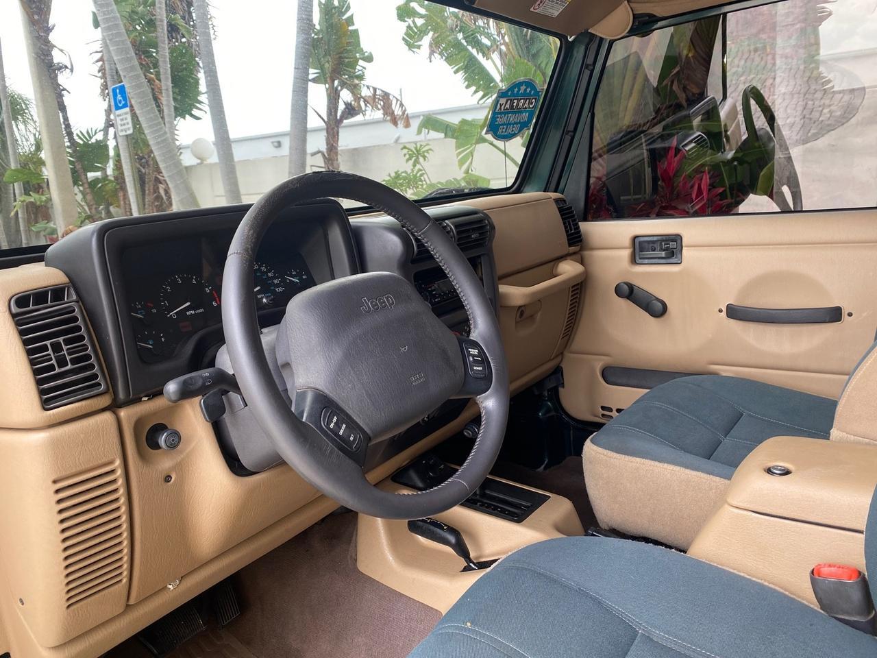 1999 Jeep Wrangler Sahara AUYO AC 6 CYL LOW MILES 47,009 Pompano Beach FL