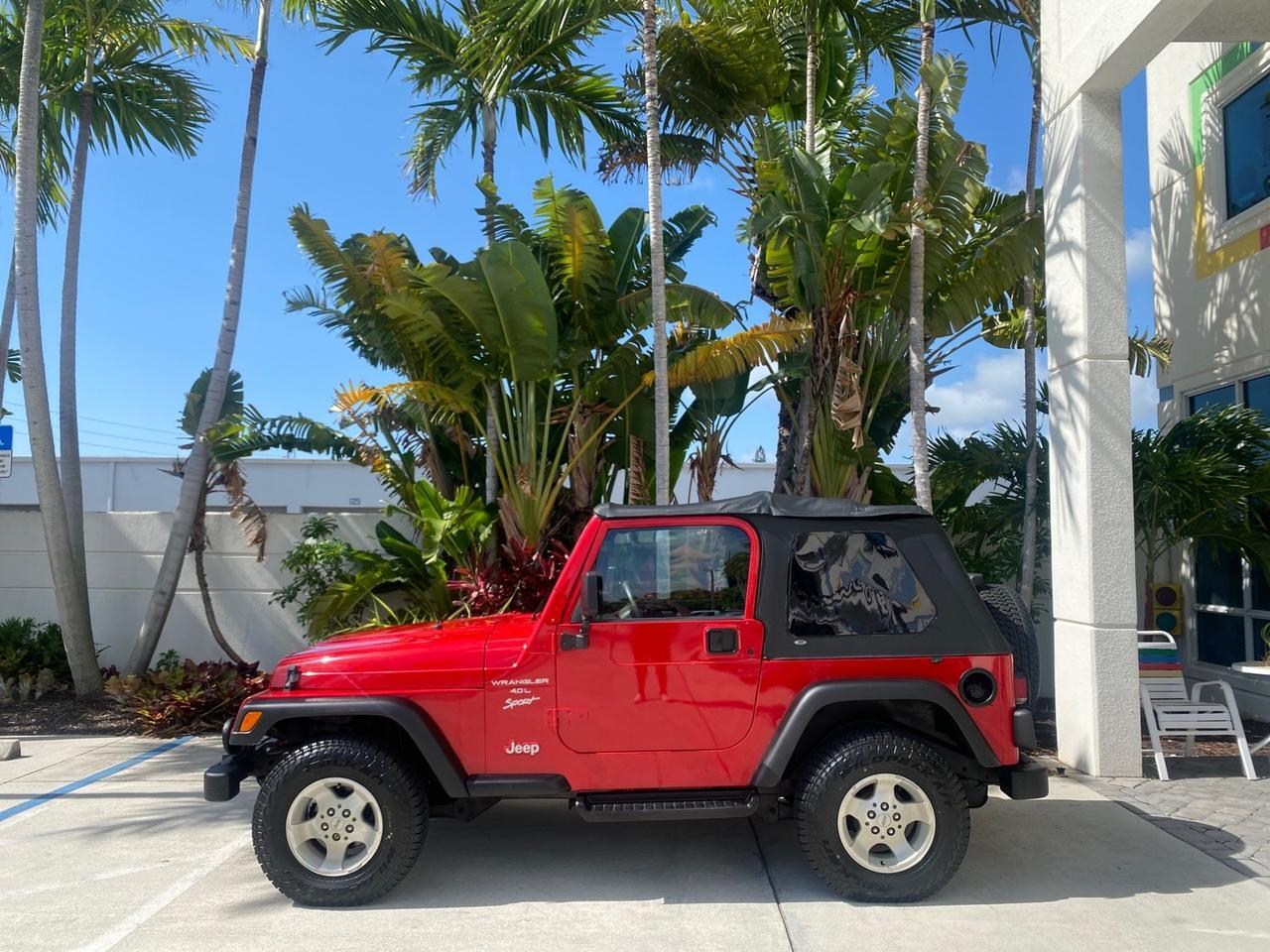1999 Jeep Wrangler Sport AUTO AC 4.0 6 CYL LOW MILES 92,727 Pompano Beach FL