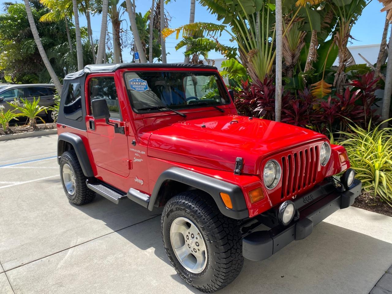 1999 Jeep Wrangler Sport AUTO AC 4.0 6 CYL LOW MILES 92,727 Pompano Beach FL