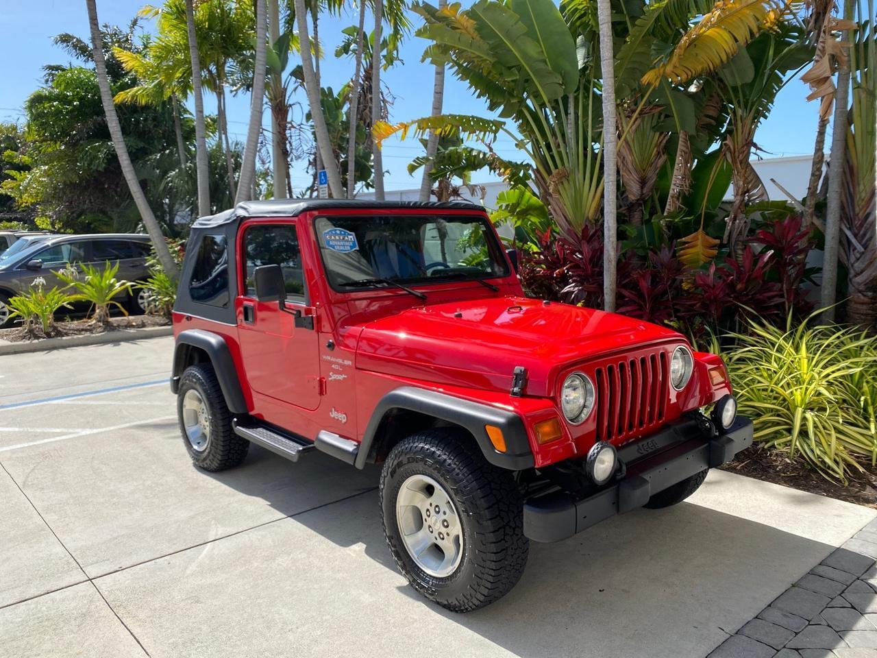 1999 Jeep Wrangler Sport AUTO AC 4.0 6 CYL LOW MILES 92,727 Pompano Beach FL