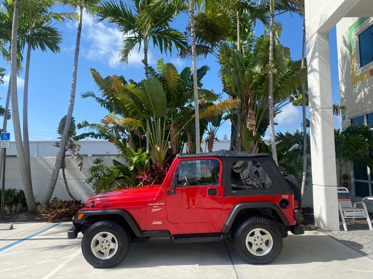 1999 Jeep Wrangler Sport AUTO AC 4.0 6 CYL LOW MILES 92,727 Pompano Beach FL