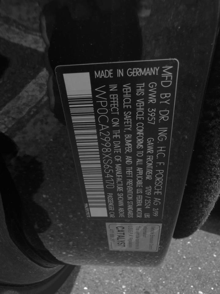 1999 Porsche 911 Carrera 2dr Carrera Cabriolet 6-Spd Manual Jacksonville FL