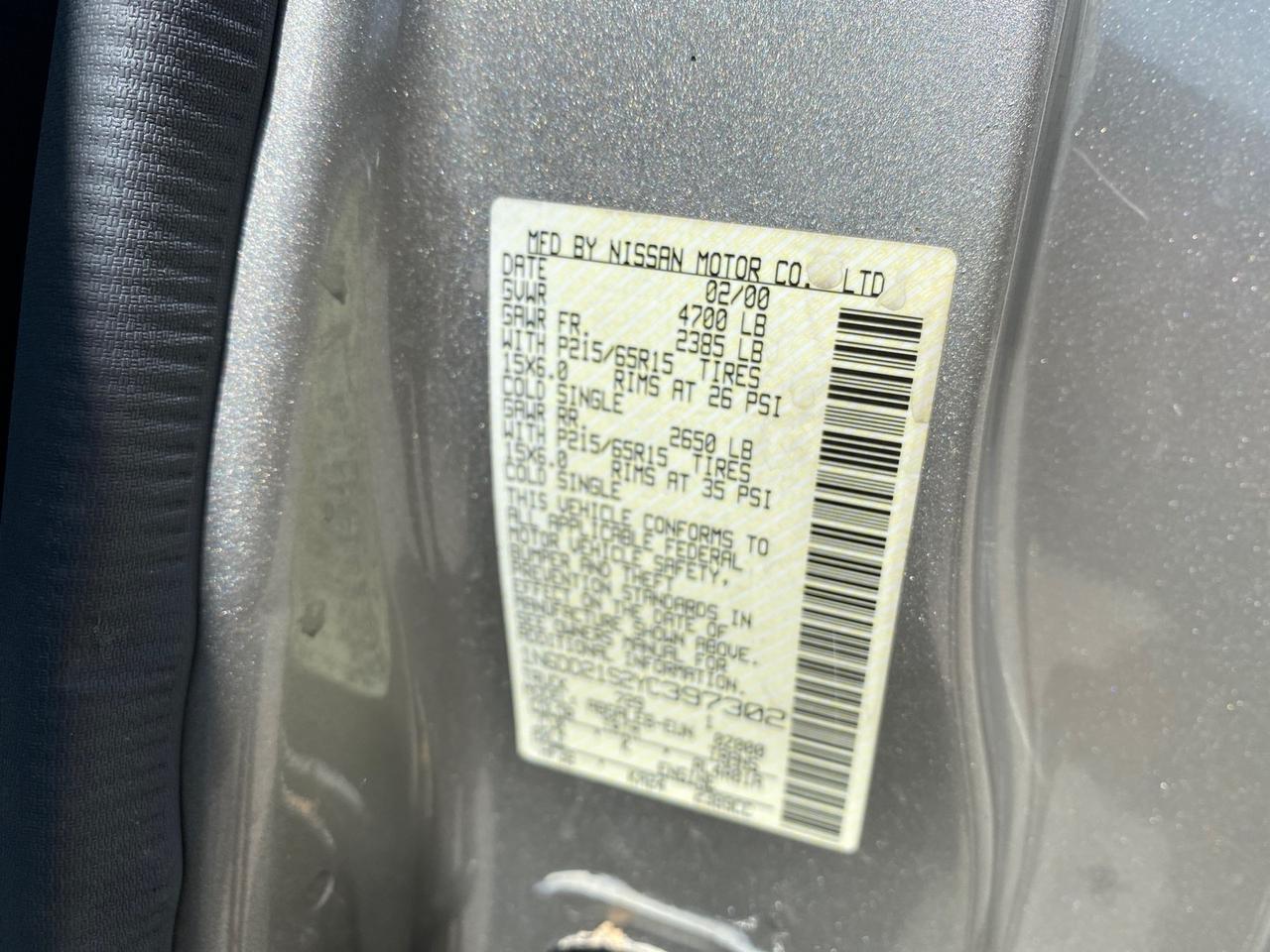 2000 Nissan Frontier 2WD AUTO AC XE LOW MILES 51,826 Pompano Beach FL
