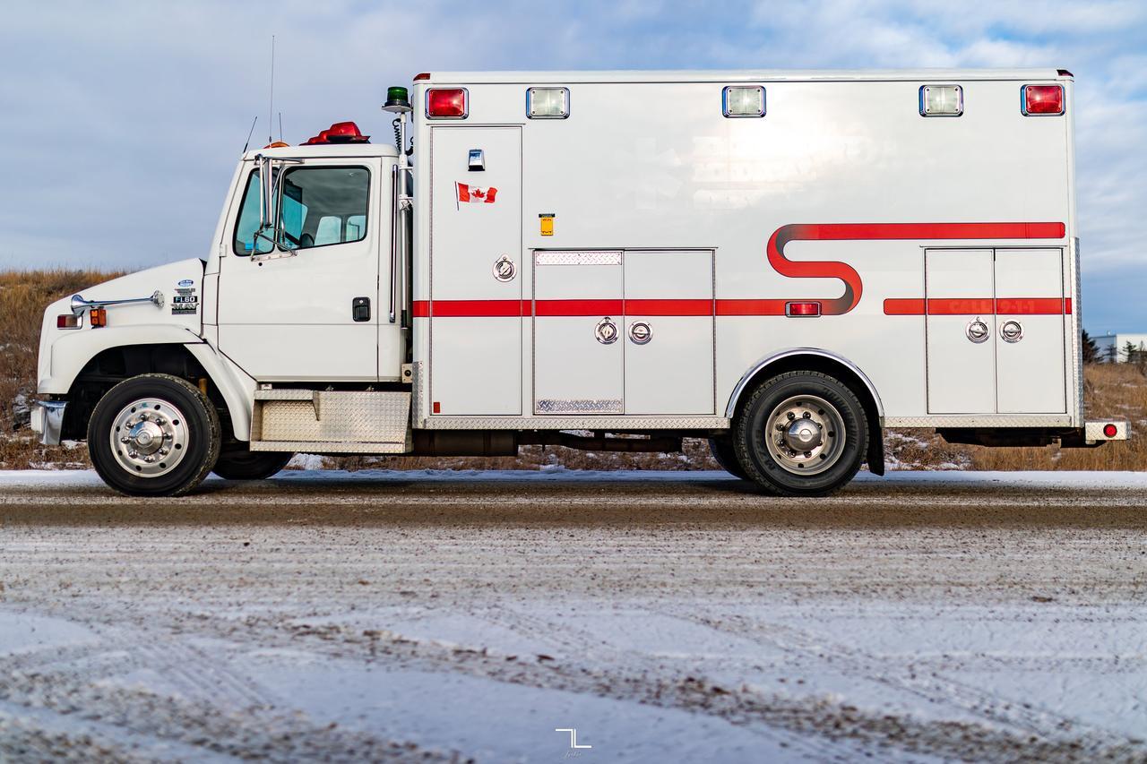 2001 Freightliner FL60 Daycab Fire Rescue Emergency Truck Diesel Red Deer AB