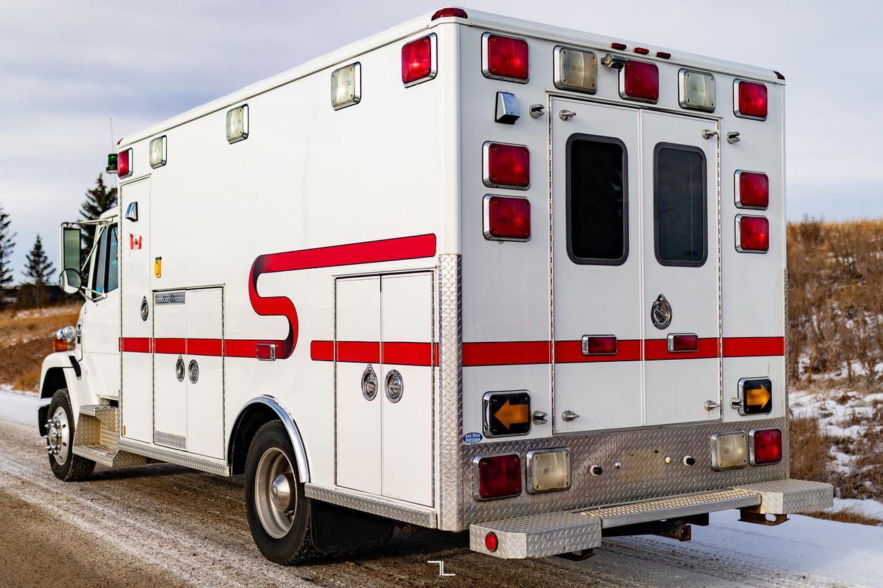 2001 Freightliner FL60 Daycab Fire Rescue Emergency Truck Diesel Red Deer AB