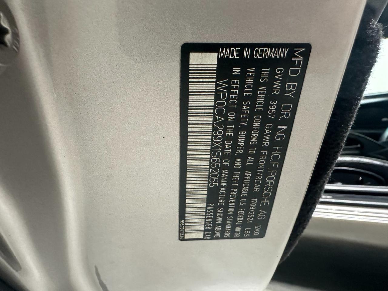 2001 Porsche 911 Carrera Houston TX