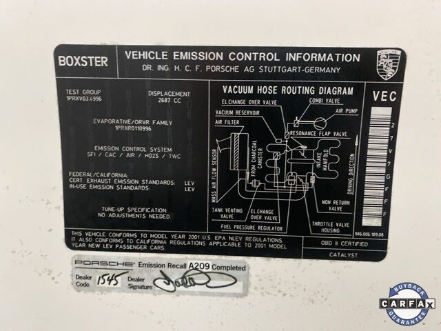 2001 Porsche Boxster Base Dallas TX