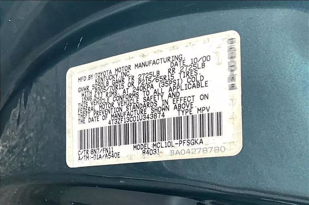 2001 Toyota Sienna LE Minivan Maitland FL