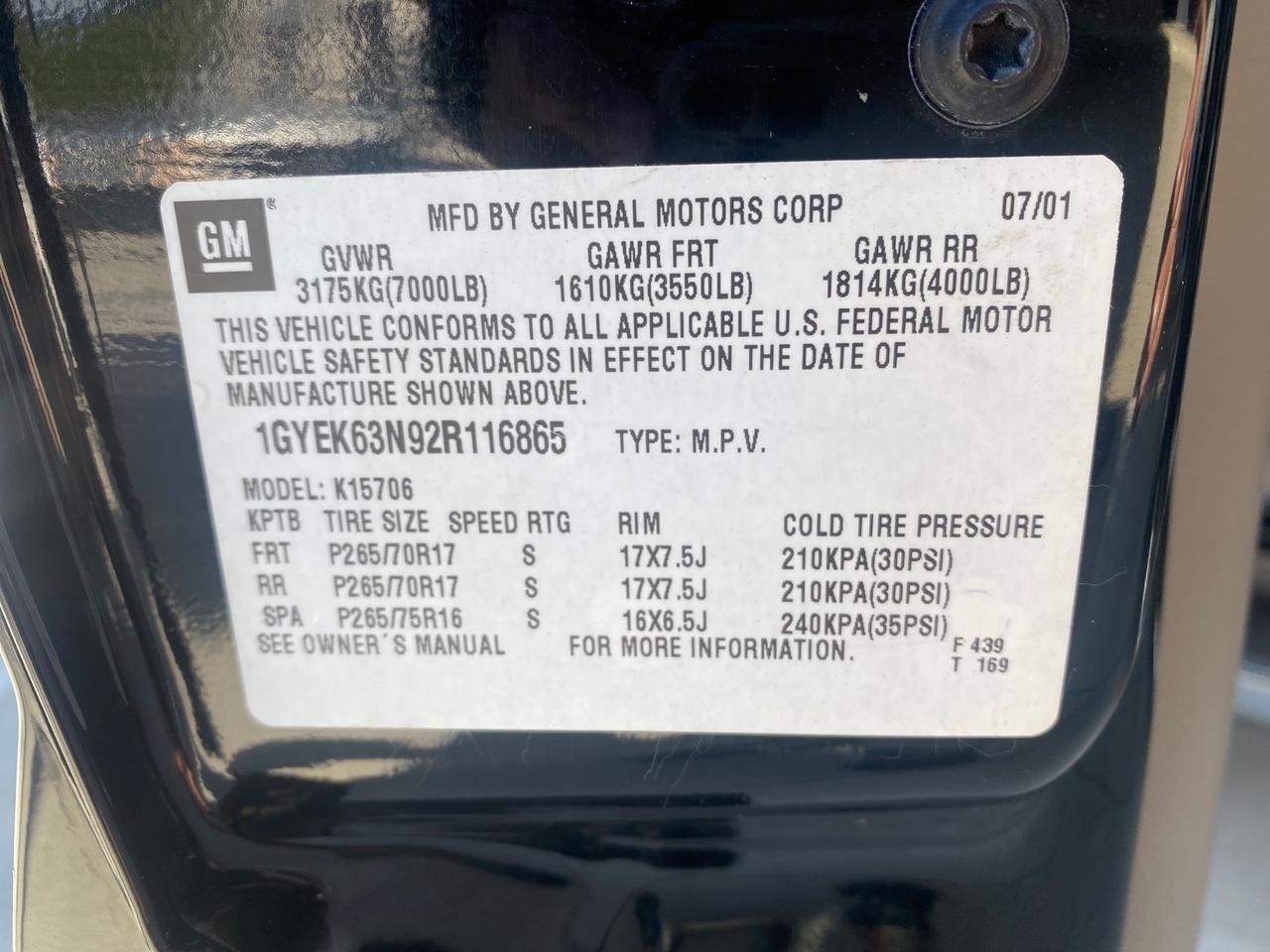 2002 Cadillac Escalade L0W MILES 68,090 4WD Pompano Beach FL