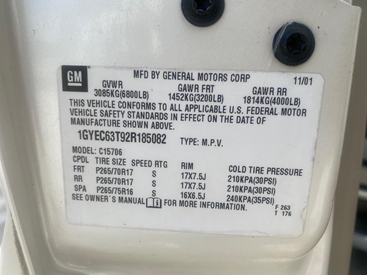 2002 Cadillac Escalade LOW MILES 67,881 1 OWNER Pompano Beach FL