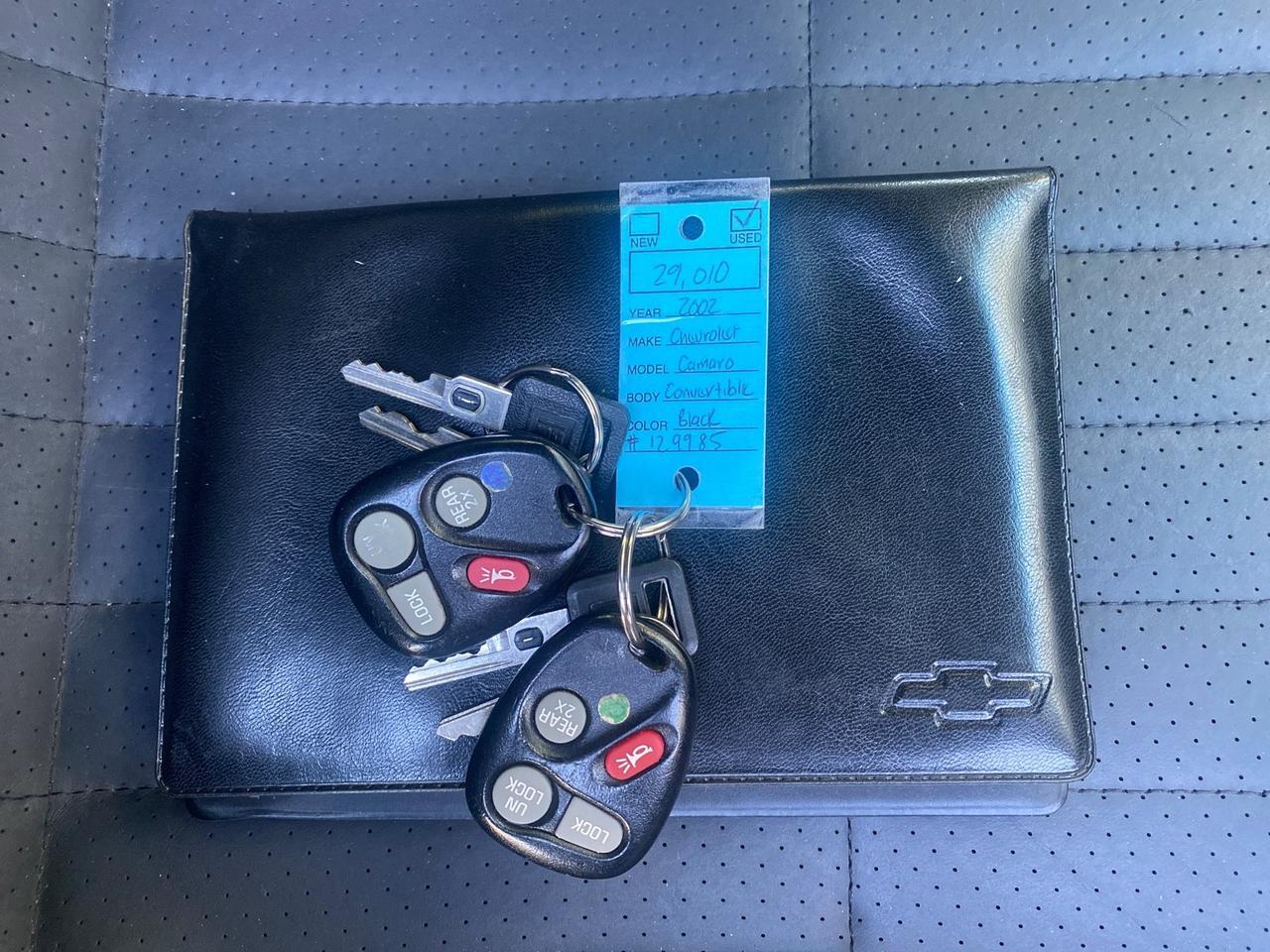 2002 Chevrolet Camaro Z28 CONV 6 SPD LOW MILES 29,016 Pompano Beach FL