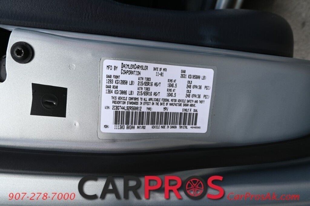 2002 Chrysler Town & Country LX - 3.8L V6 - Automatic - All Wheel Drive - 3rd Row 7 Passenger - Keyless Entry - Power Windows & Door Locks - Tow Package Anchorage AK