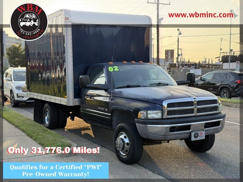 2002 Dodge Ram BR 3500 BR3500 139 WB, 59.7 CA DRW Box Truck DRW
