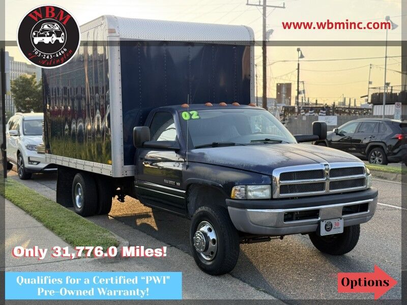 2002 Dodge Ram BR 3500 BR3500 139 WB, 59.7 CA DRW Box Truck DRW