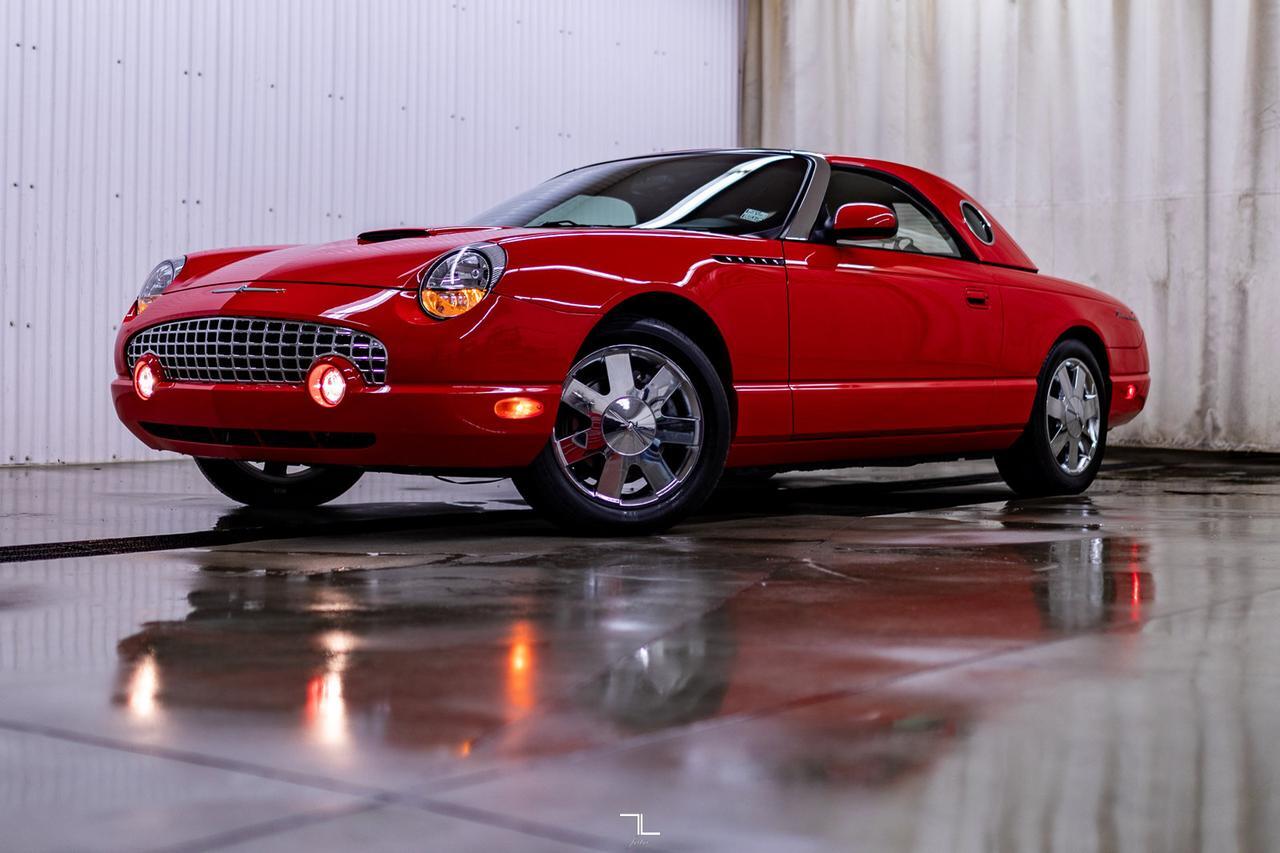 2002 Ford Thunderbird Hardtop Convertible Two Tone Leather Red Deer AB