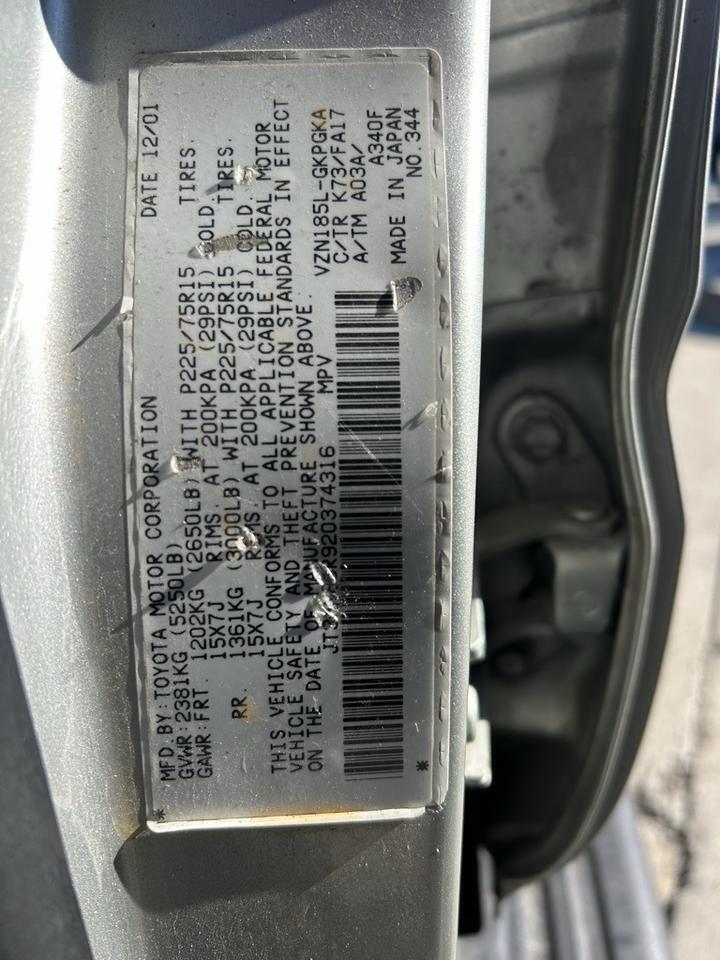 2002 Toyota 4Runner SR5 Crestwood KY