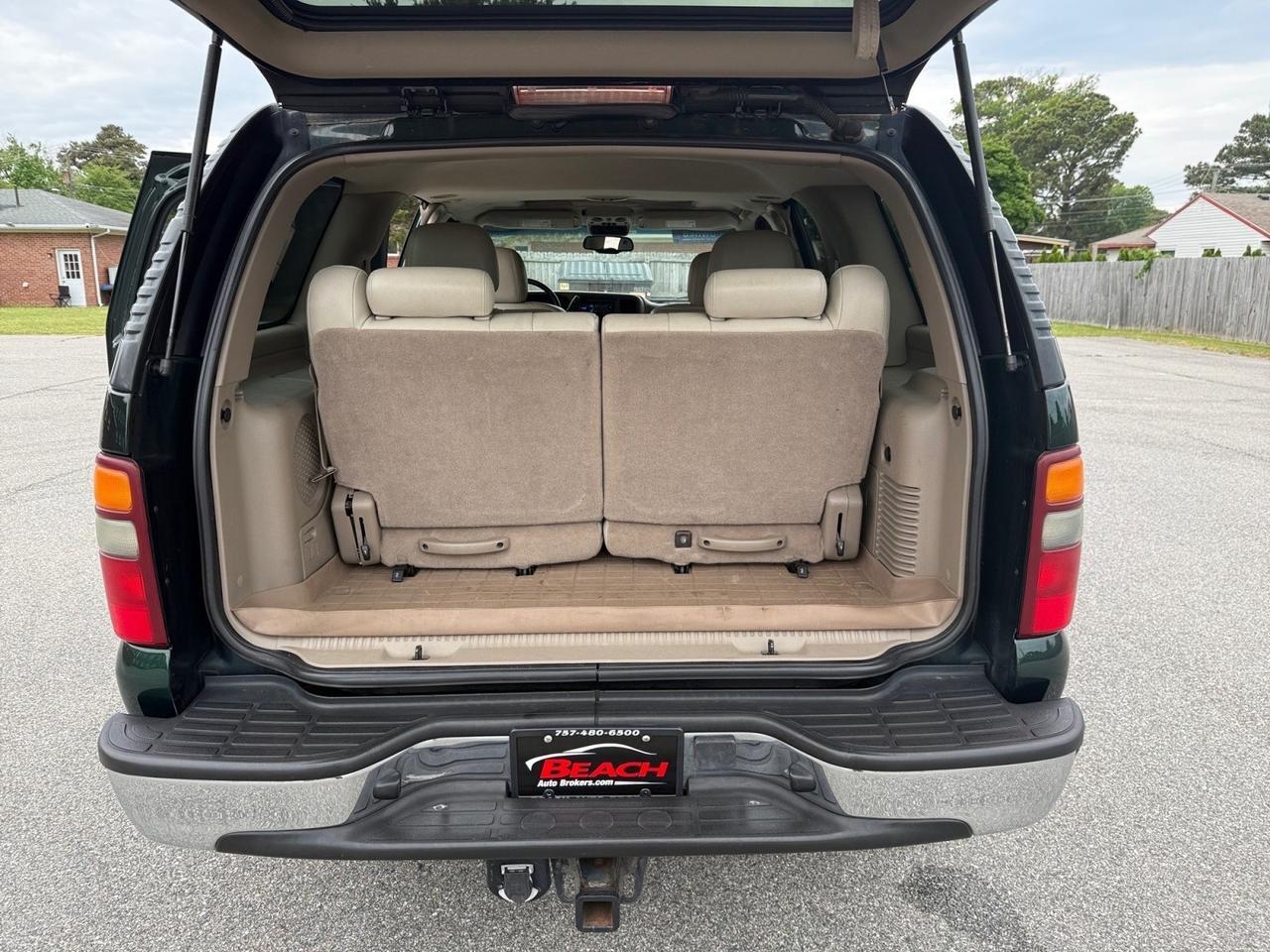 2003 Chevrolet Tahoe LT, HEATED SEATS, CAPTAINS CHAIRS, 3RD ROW, BOSE SPEAKERS, RUNNING BOARDS, TOW PACKAGE, ROOF RACKS, POWER MIRRORS, SUNROOF, UNIVERSAL GARAGE DOOR OPENER, LOW MILES, THIS IS THE PERFECT FAMILY VEHICLE FOR A PERFECT PRICE! Norfolk VA