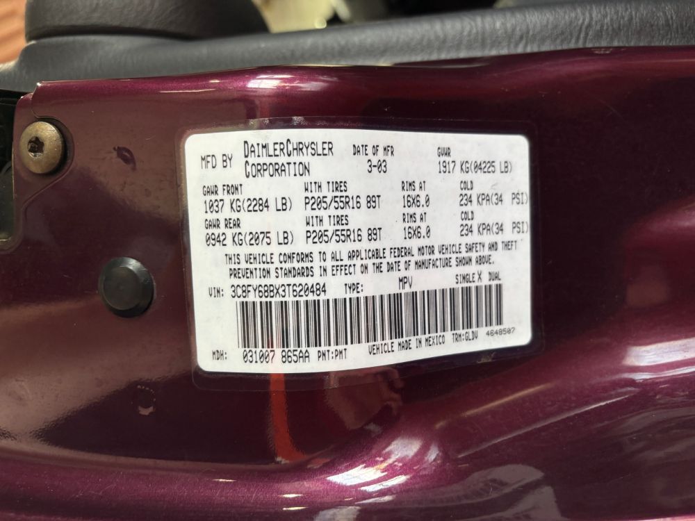2003 Chrysler PT Cruiser Limited Franklin OH