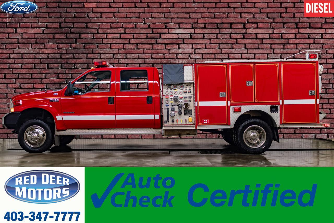 2003 Ford F-550 4x4 Crew Cab XLT Brush Rescue Firetruck Diesel Manual