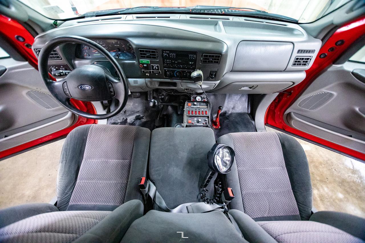 2003 Ford F-550 4x4 Crew Cab XLT Brush Rescue Firetruck Diesel Manual Red Deer AB