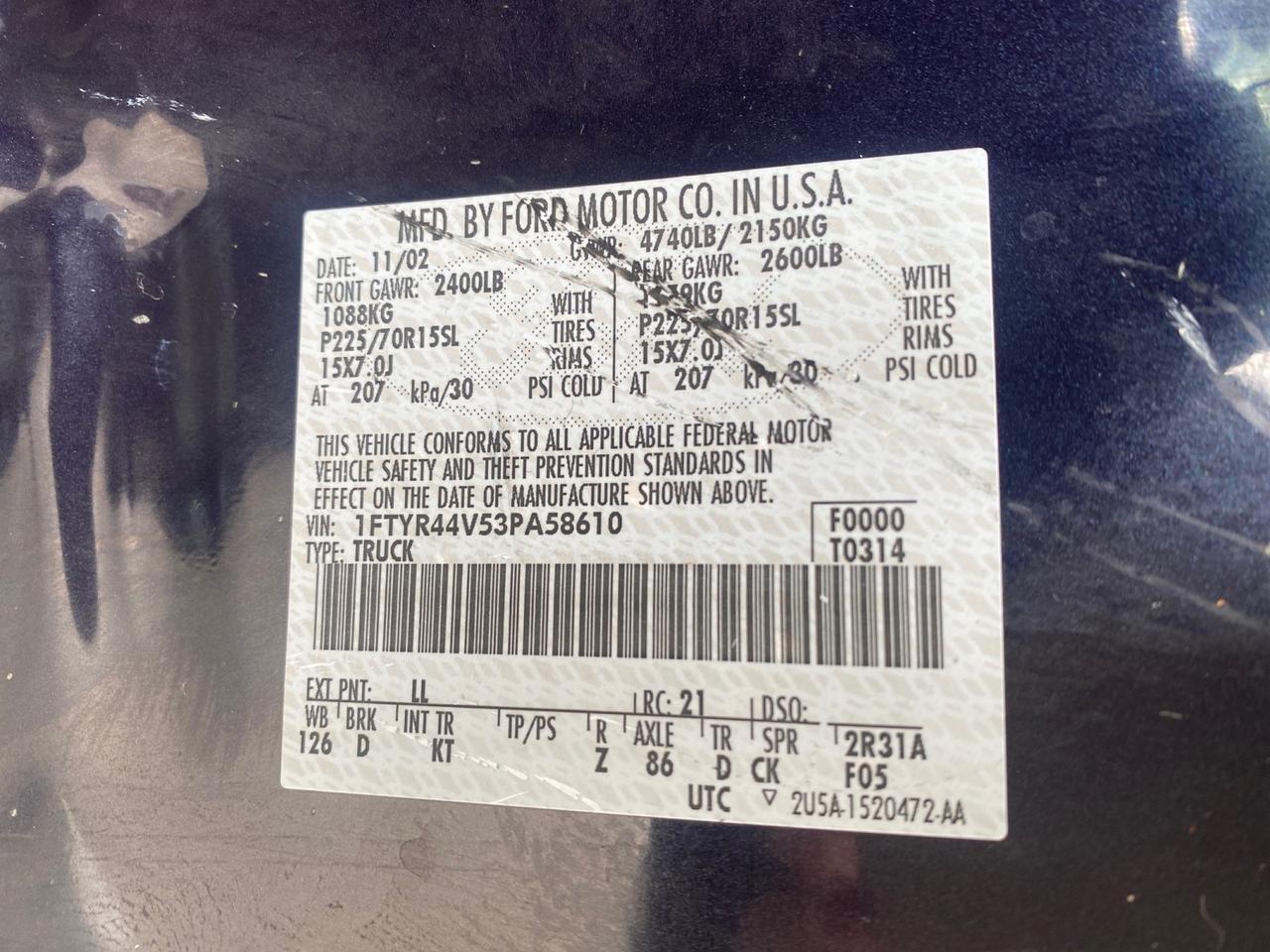 2003 Ford Ranger XLT AUTO X CAB LOW MILES 76,750 Pompano Beach FL