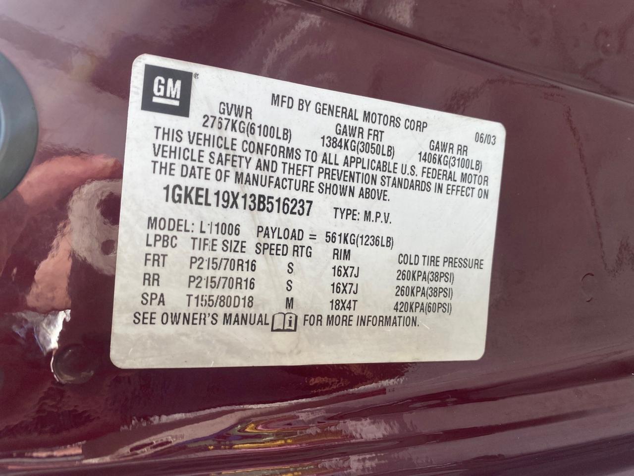 2003 GMC Safari Passenger LOW MILES 34,284 1 OWNER 8 PASSENGER Pompano Beach FL