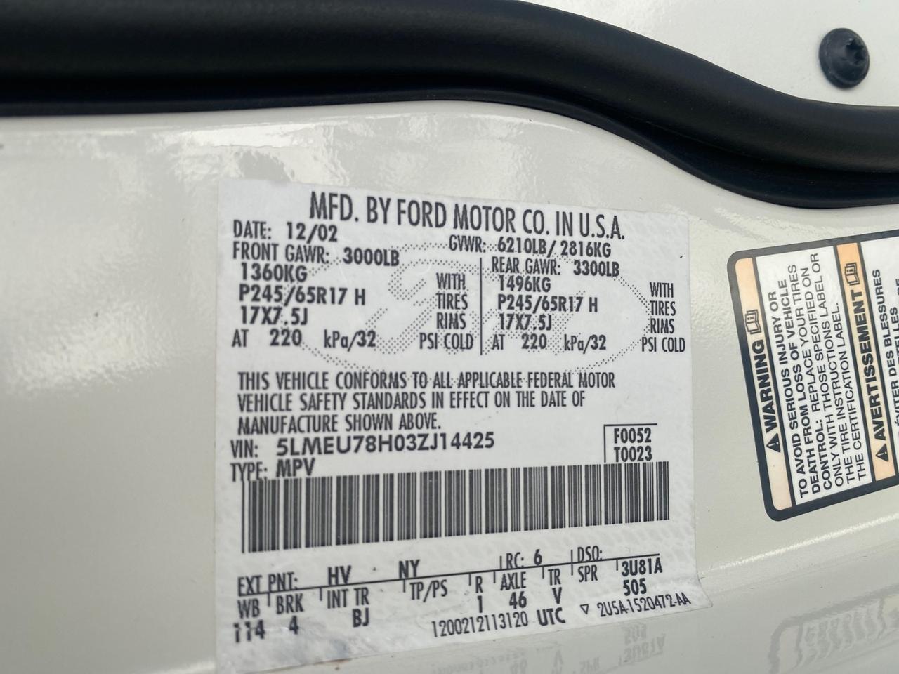 2003 Lincoln Aviator Premium 4WD SUNROOF Pompano Beach FL