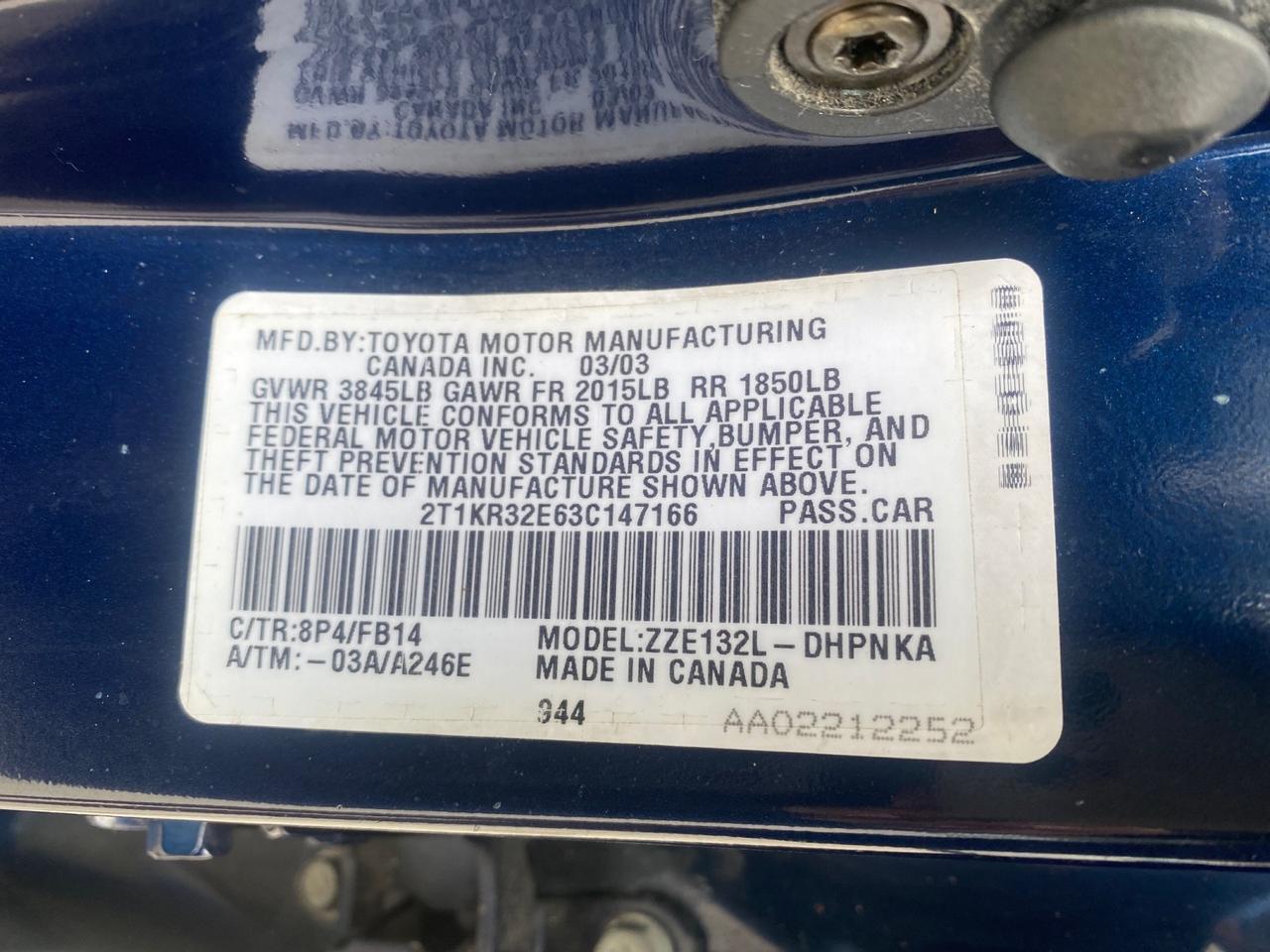 2003 Toyota Matrix 1 FL XR LOW MILES 56,787 1 OWNER Pompano Beach FL