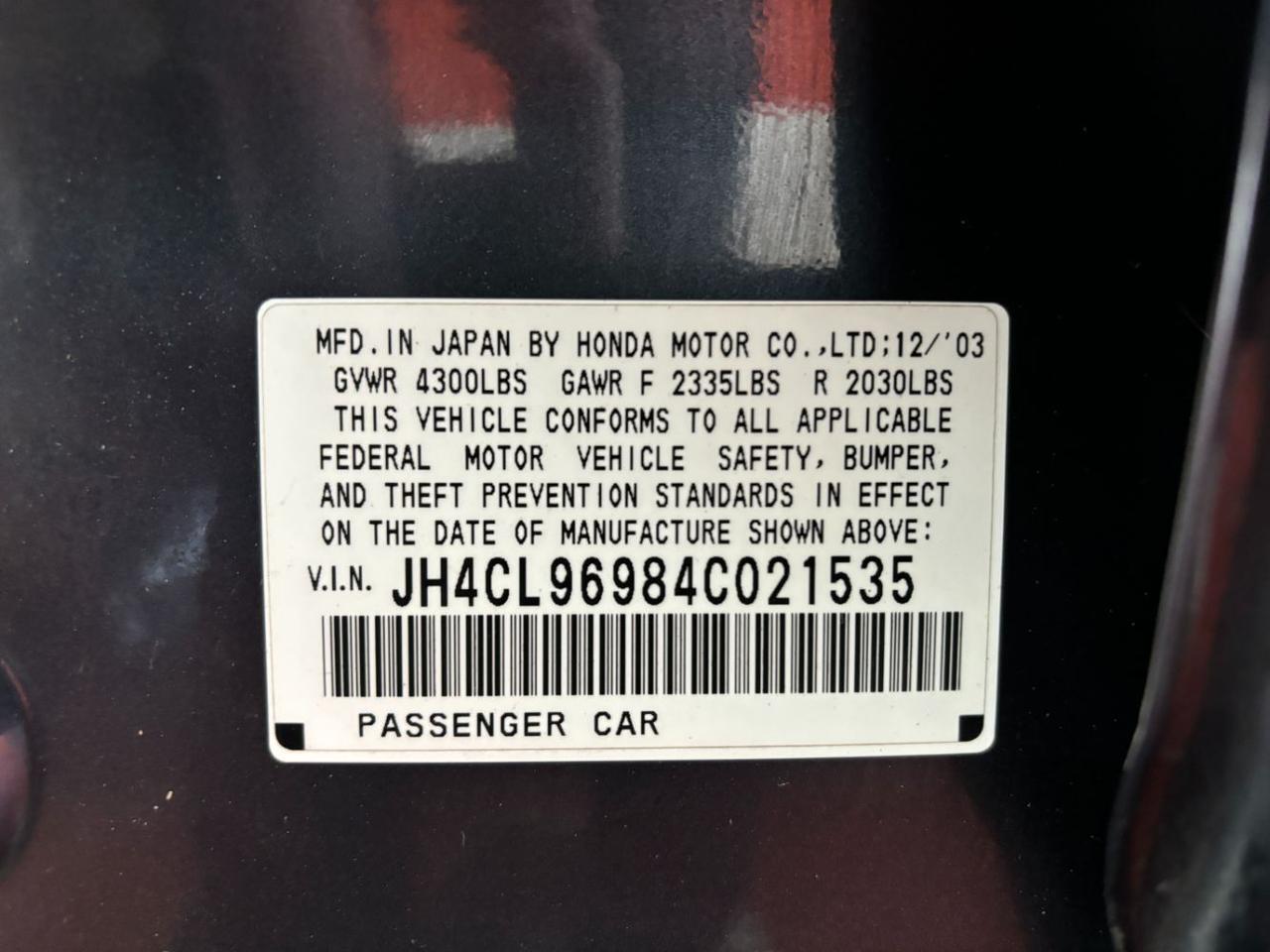 2004 Acura TSX Base Franklin OH