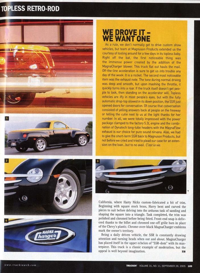 2004 Chevrolet SSR Supercharged Owned by Jerry Magnuson Scottsdale AZ