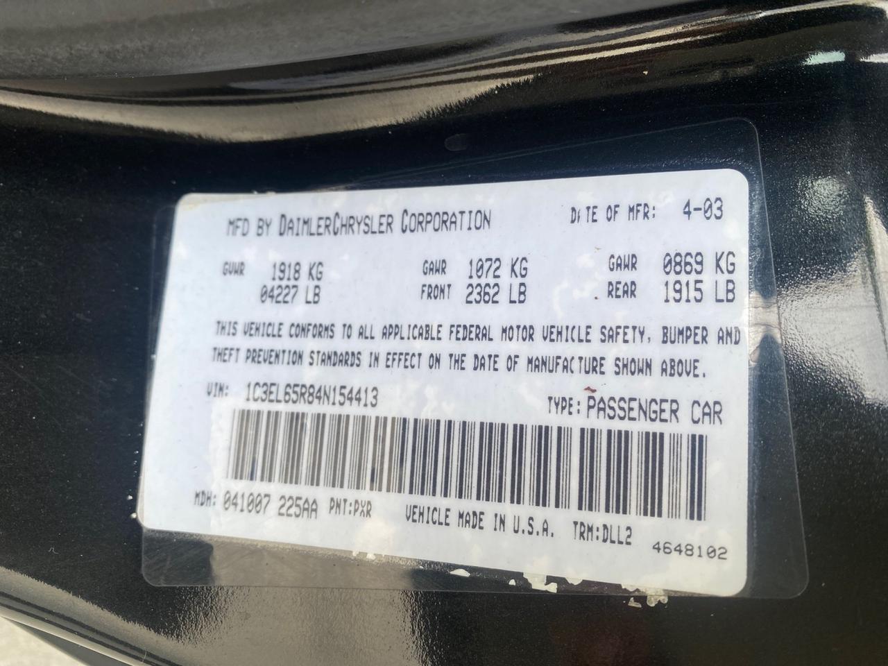 2004 Chrysler Sebring Limited LOW MILES 66,139 Pompano Beach FL