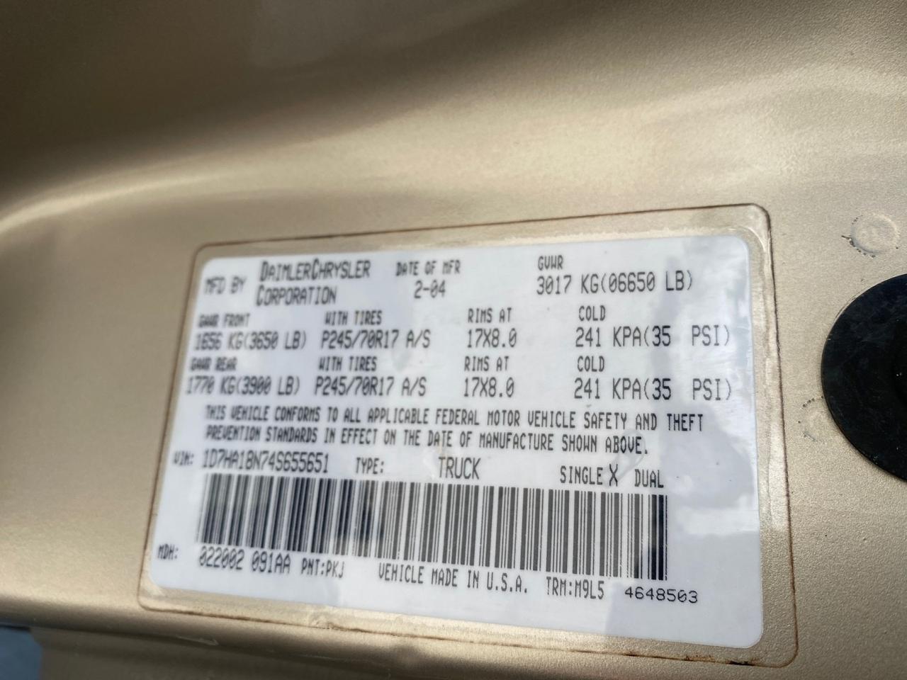 2004 Dodge Ram 1500 SLT CREW CAB 45,173 1 OWNER Pompano Beach FL