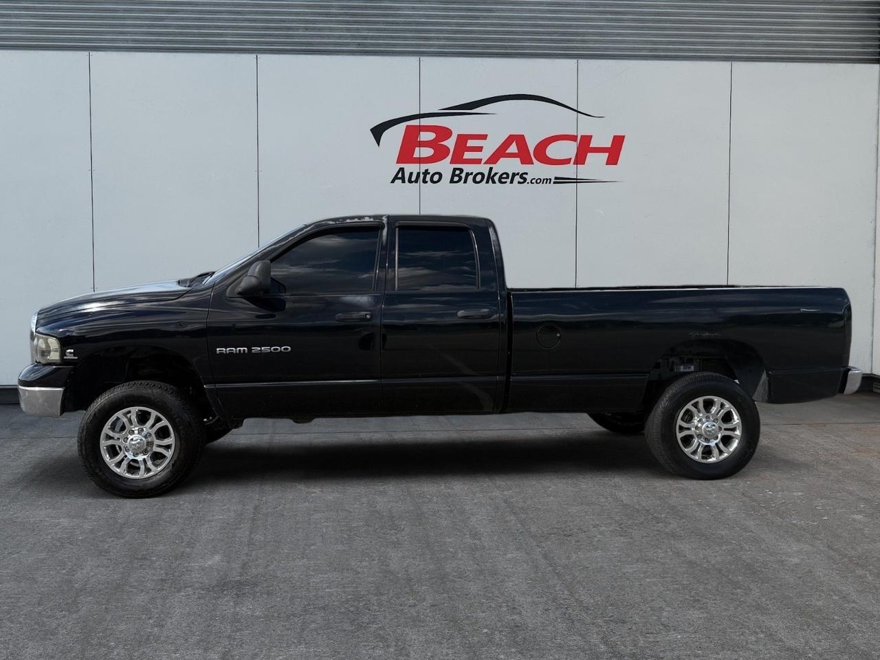 2004 Dodge Ram 2500 SLT crew cab 4x4 5.9L CUMMINS DIESEL, AFTER MARKET RADIO, BLUETOOTH, LONG BED, TOW PACKAGE, SLIDING REAR WINDOW, POWER MIRRORS, ALL WEATHER FLOOR MATS, LOW MILES!