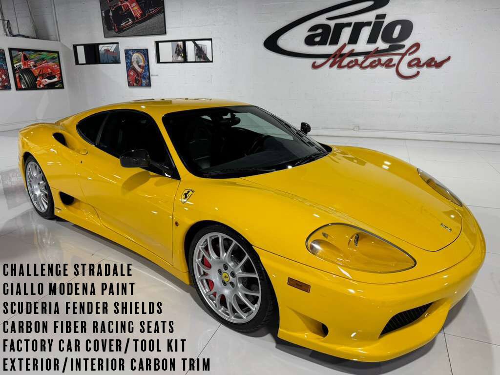 2004 Ferrari 360 Challenge Stradale Giallo Modena paint, racing seats, factory car cover/tool kit, carbon galore AND MORE!!