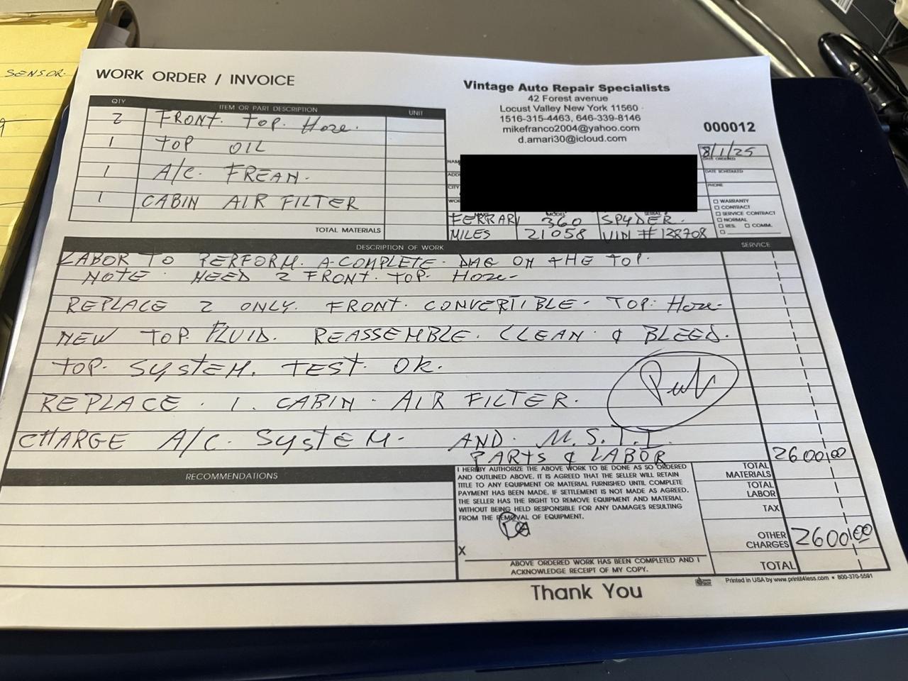 2004 Ferrari 360 Spider