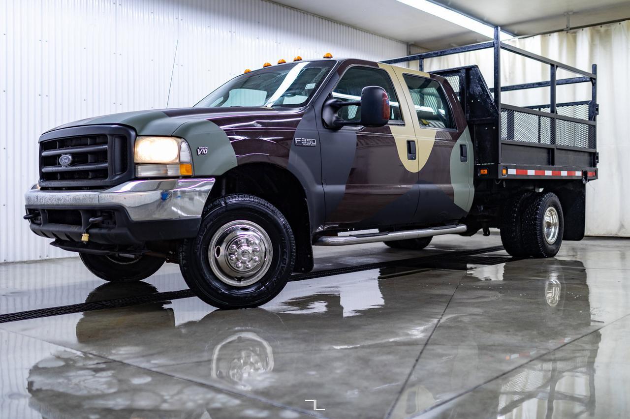 2004 Ford F-350 4x4 Crew Cab XLT Deck Dually Red Deer AB